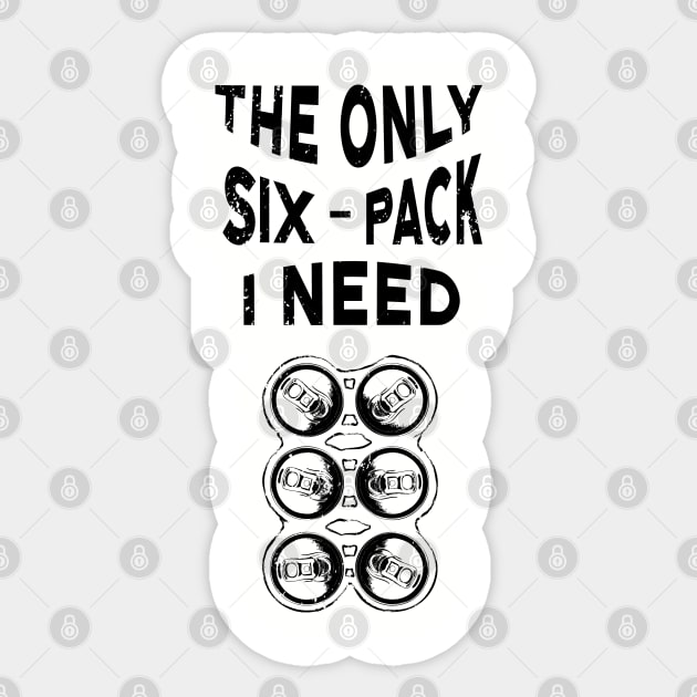 Six Pack Beer Can Abs Sticker by atomguy